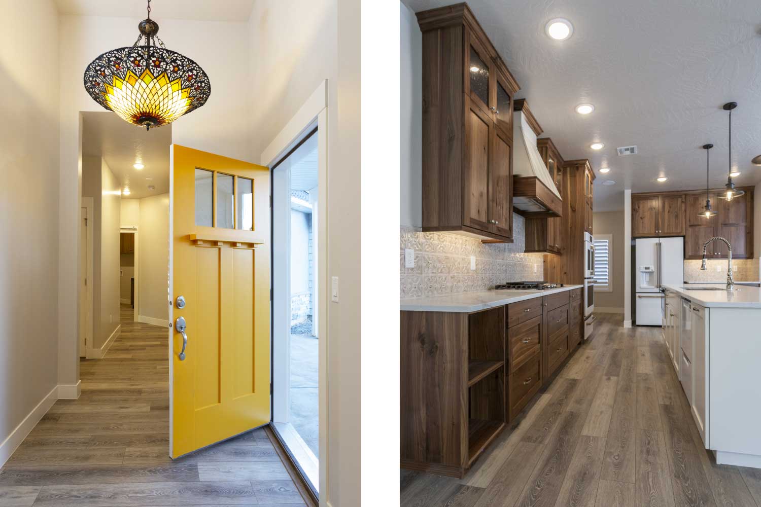 entry way and kitchen