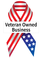 U.S. flag ribbon for Veteran Owned Business